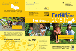 Ferienpass 2016/2017 - Flyer