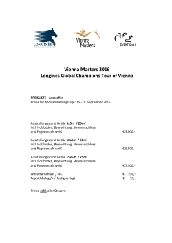 Vienna Masters 2016 Longines Global Champions Tour of Vienna