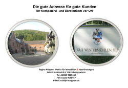 Die gute Adresse für gute Kunden - TC Blau Weiß Bonn