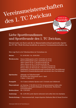 Vereinsmeisterschaften des 1. TC Zwickau