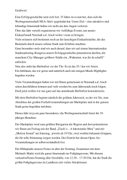 Gru&szlig;wort - Werbegemeinschaft NEA