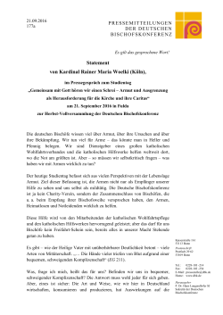 Statement von Kardinal Rainer Maria Woelki (Köln)