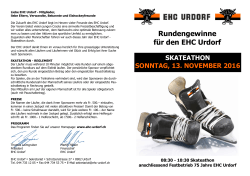 Rundengewinne für den EHC Urdorf SKATEATHON SONNTAG, 13