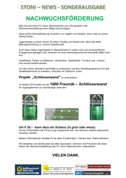 nachwuchsförderung - FC Union Steinerkirchen