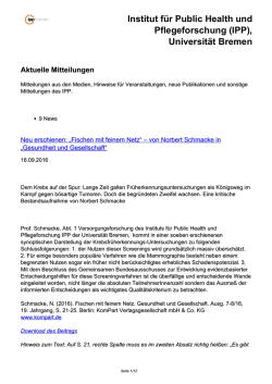 Institut f&uuml;r Public Health und Pflegeforschung