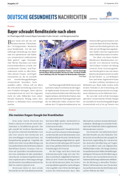Bayer schraubt Renditeziele nach oben