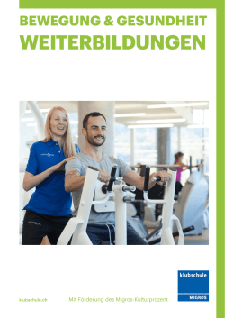 weiterbildungen - Scuola Club Migros