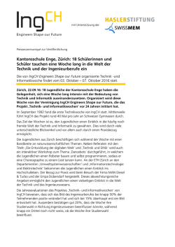 Kantonsschule Enge, Zürich - Engineers Shape our Future IngCH