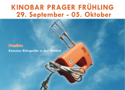 KINOBAR PRAGER FRÜHLING 29. September