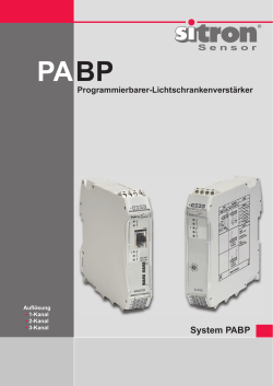 Lichtschranken-Verstärker PABA Prospekt