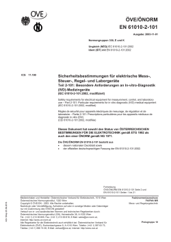 öve/önorm en 61010-2-101 - Austrian Standards plus