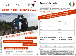 Biken Toskana - Radsport FREI GmbH