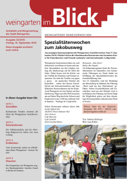 Ausgabe 33/2016 - Weingarten im Blick