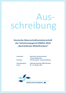 Ausschreibung DMSJ 2016 Bezirk Mittelfranken