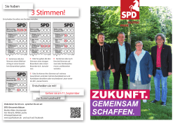 SPD Balum: Faltblatt zur Kommunalwahl 11. Sept. 2016