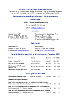 AnsprechpartnerInnen und Anlaufstellen