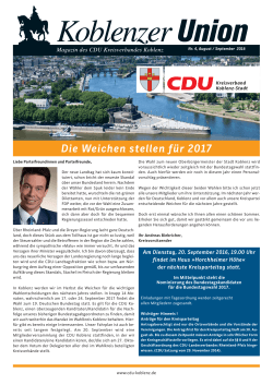 Ausgabe Nr. 4, August / September 2016 - CDU