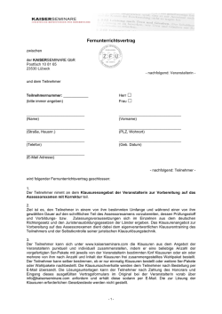 Fernunterrichtsvertrag