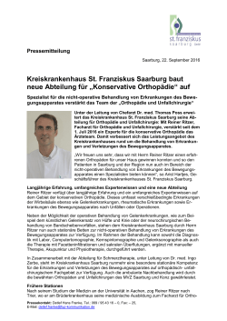 Pressemitteilung - Kreiskrankenhaus Saarburg