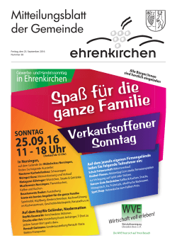 Mitteilungsblatt KW 38 - Gemeinde Ehrenkirchen