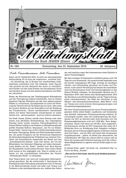 Mitteilungsblatt Nr. 568