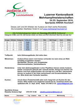 letzte Infos an die Eltern 2016
