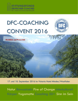 DFC-Coaching Convent 2016 - zur Coaching