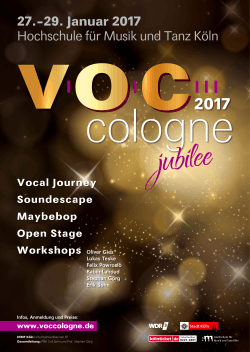 Plakat der voc.cologne 2017 - Hochschule für Musik und Tanz Köln