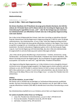 Ja zum U-Abo &ndash; Nein zum Gegenvorschlag