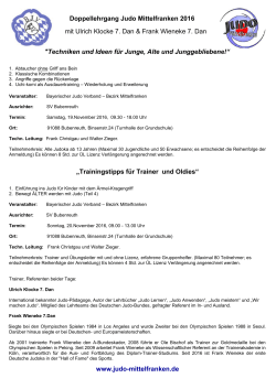 Doppellehrgang Judo Mittelfranken 2013