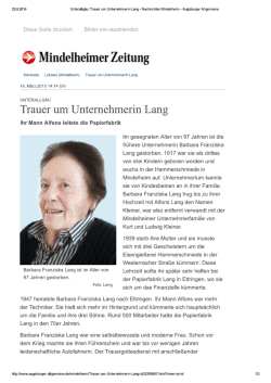 Lang - Augsburger Allgemeine