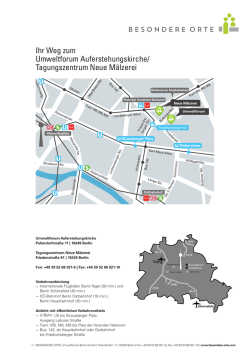 Ihr Weg zum Umweltforum Auferstehungskirche