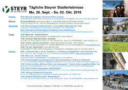 Wochenprogramm Steyr (KW 39)