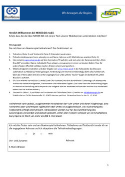 Jetzt Tester werden! - Neisse-Go