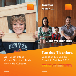 Tag des Tischlers - Tischlerei Faßbender