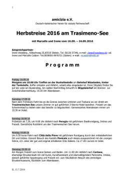 Herbstreise 2016 am Trasimeno-See