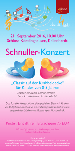 Schnuller-Konzert - WestfalenClassics