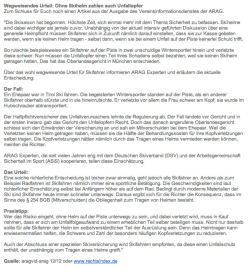 Ohne Helm zahlen auch Unfallopfer