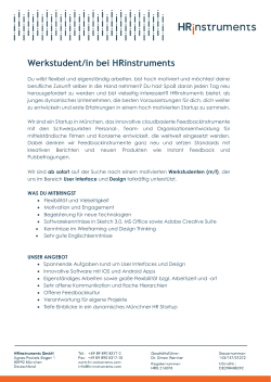 Werkstudent (m/f) im Bereich User Interface und Design in München
