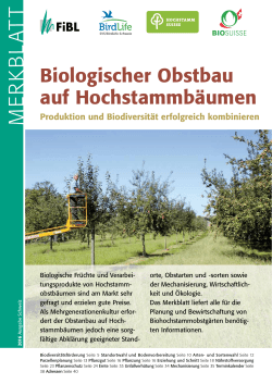Biologischer Obstbau auf Hochstammbäumen - FiBL-Shop