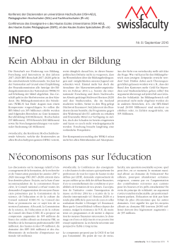 INFO-8 / September 2016 - Hochschuldozierende Schweiz