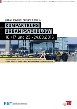 kompaktkurs urban psychology