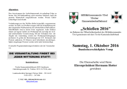 Ausschreibung - beim Tiroler Kameradschaftsbund