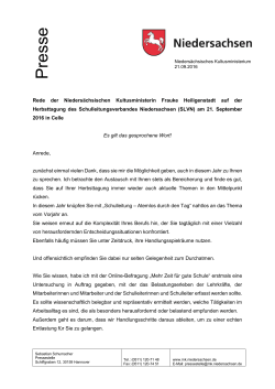 Presse - Niedersächsisches Kultusministerium