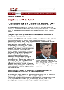 Dieselgate ist ein Gl&uuml;cksfall. Danke, VW!