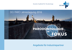 DG PARO Jahrestagung 2016 - Deutsche Gesellschaft für