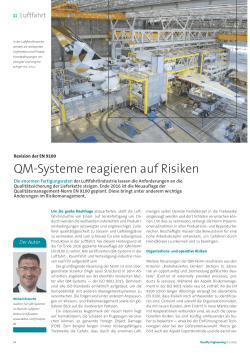 QM-Systeme reagieren auf Risiken