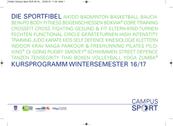 Sportfibel Wintersemester 2016 - Donau