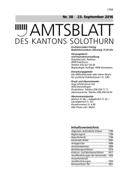 amtsblatt - Kanton Solothurn
