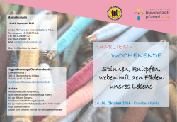 Informationen und Anmeldung